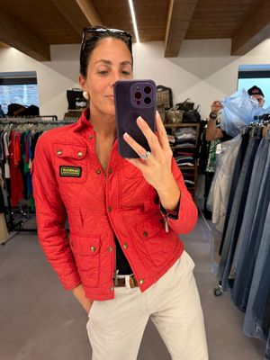TRAPUNTINO BARBOUR ROSSO