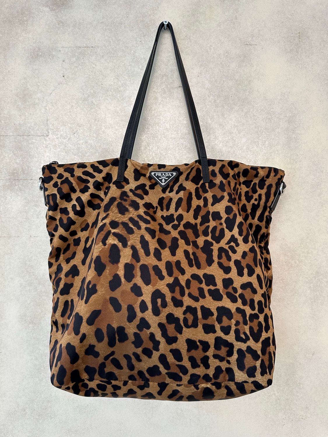SHOPPER PRADA NYLON FANTASIA ANIMALIER MACULATA