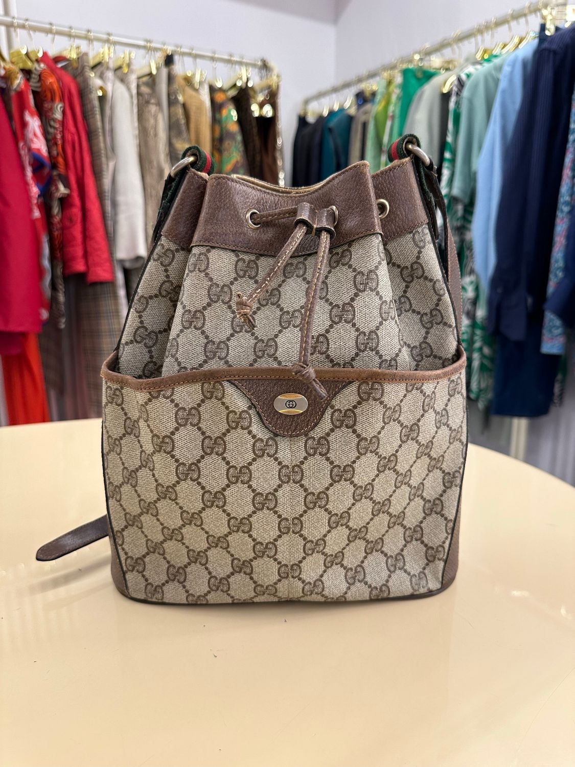 SECCHIELLO GUCCI VINTAGE OPHIDIA MARRONE