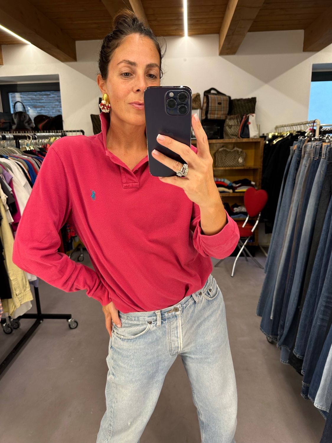 POLO RL AMARENA TG L SLIM