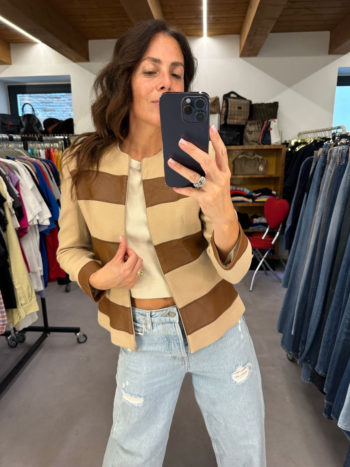 GIACCA GAI MATTIOLO COUTURE PELLE E CREPE DI LANA