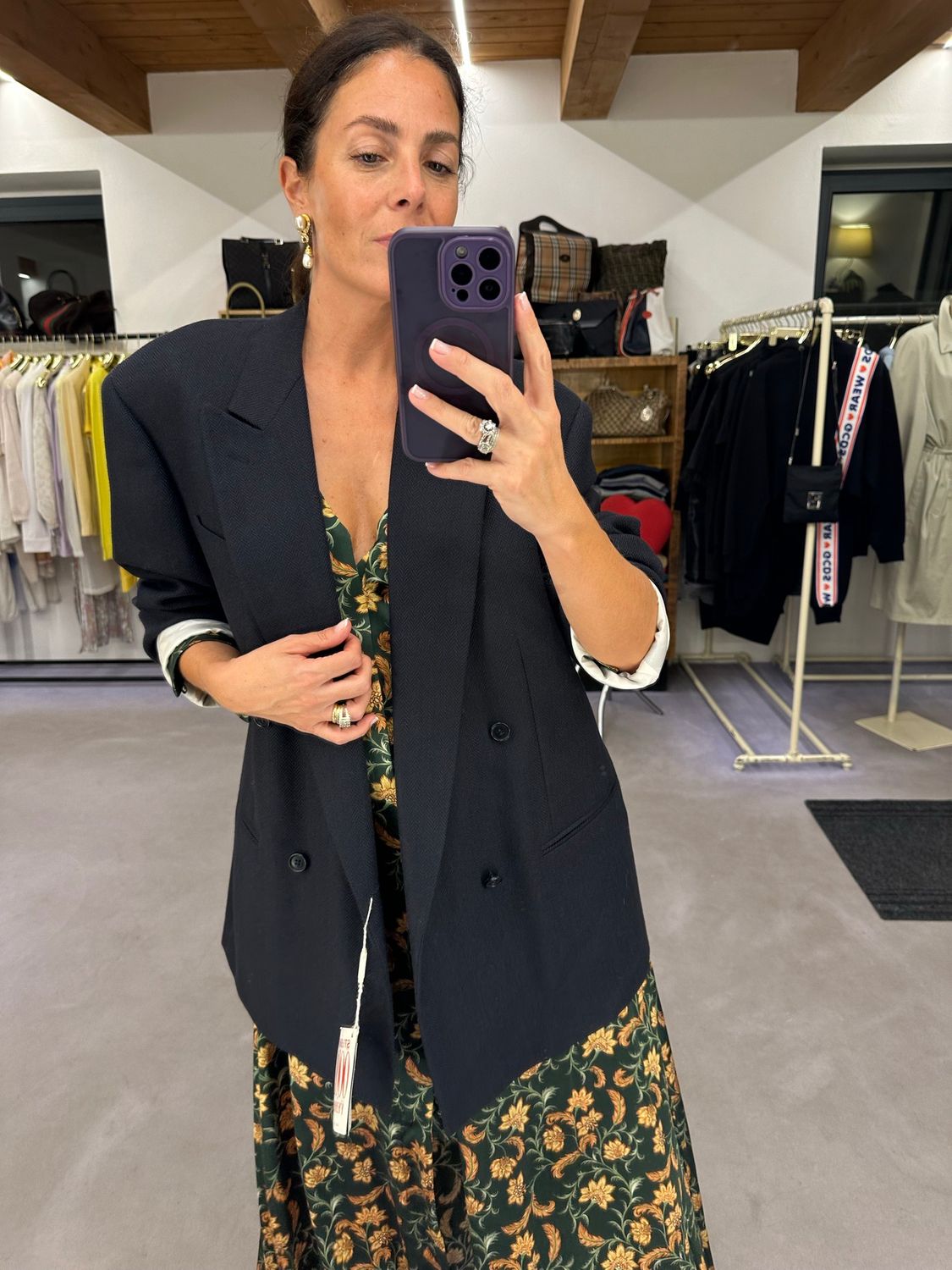 BLAZER GIANFRANCO FERRE NUOVA TG 54 PURA LANA VERGINE BLU SPINATO UNISEX