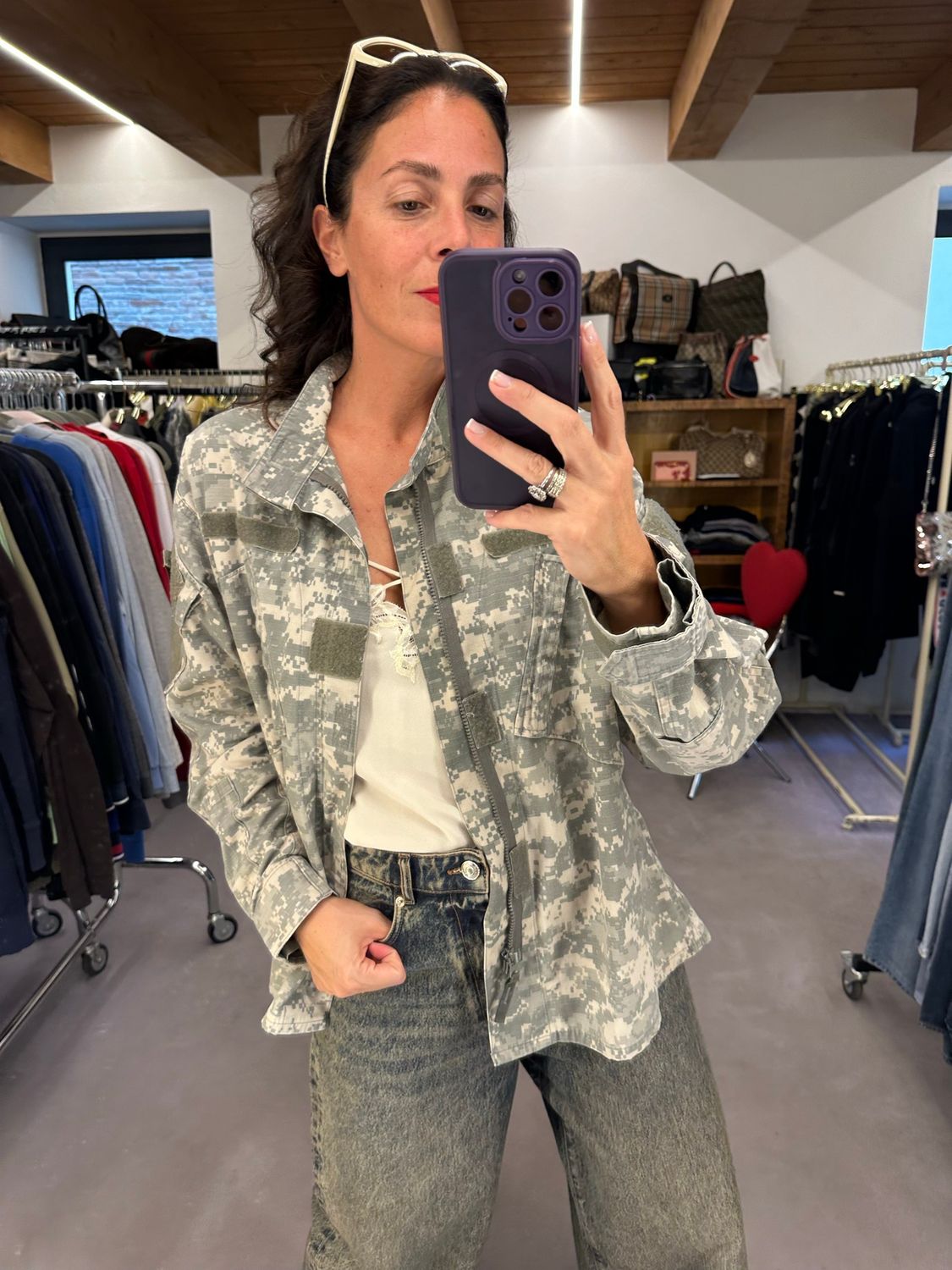 GIACCA ORIGINALE MILITARE CAMOUFLAGE PIXEL TG M UNISEX