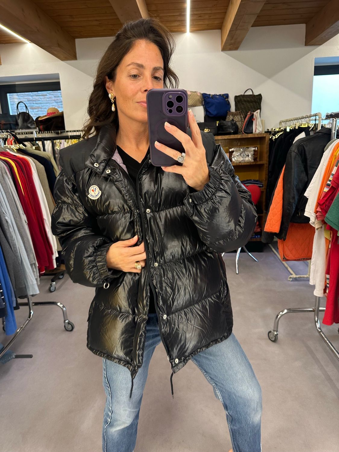 PIUMINO MONCLER VINTAGE NERO 