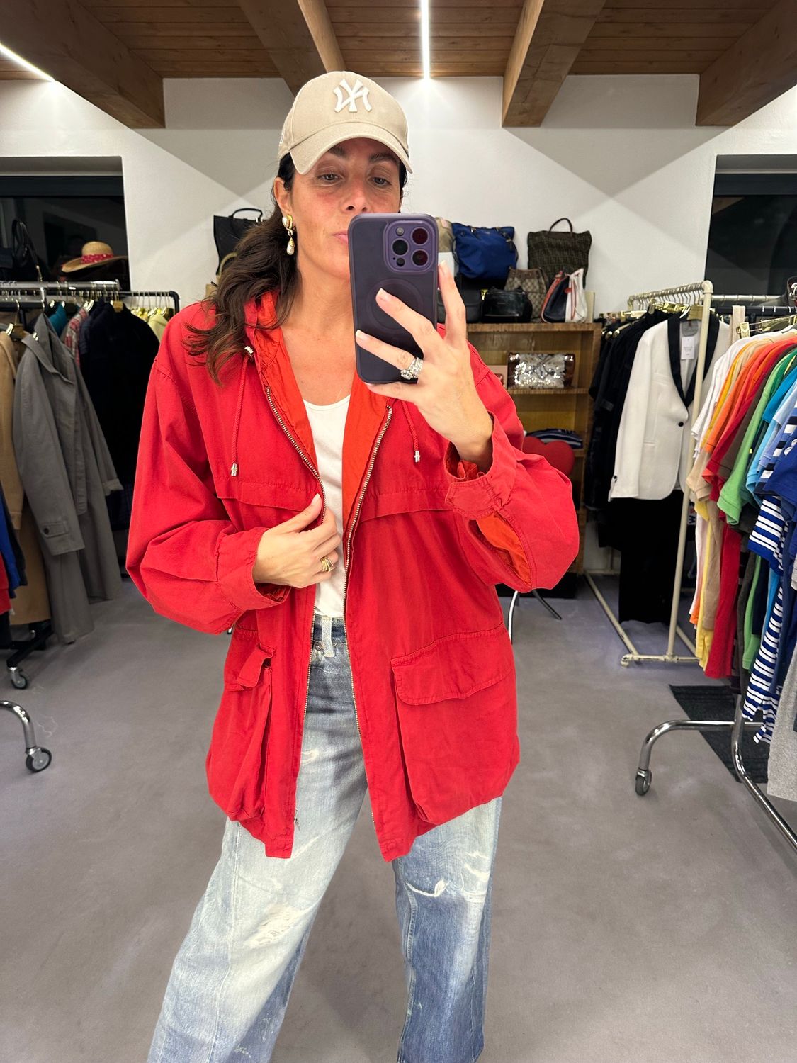 PARKA VALENTINO VINTAGE ROSSO 