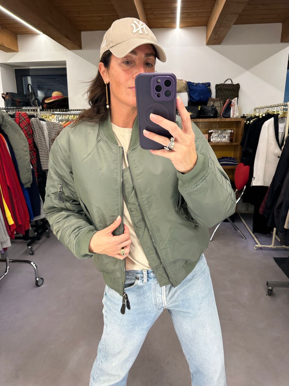BOMBER VERDE IMBOTTITURA ARANCIO