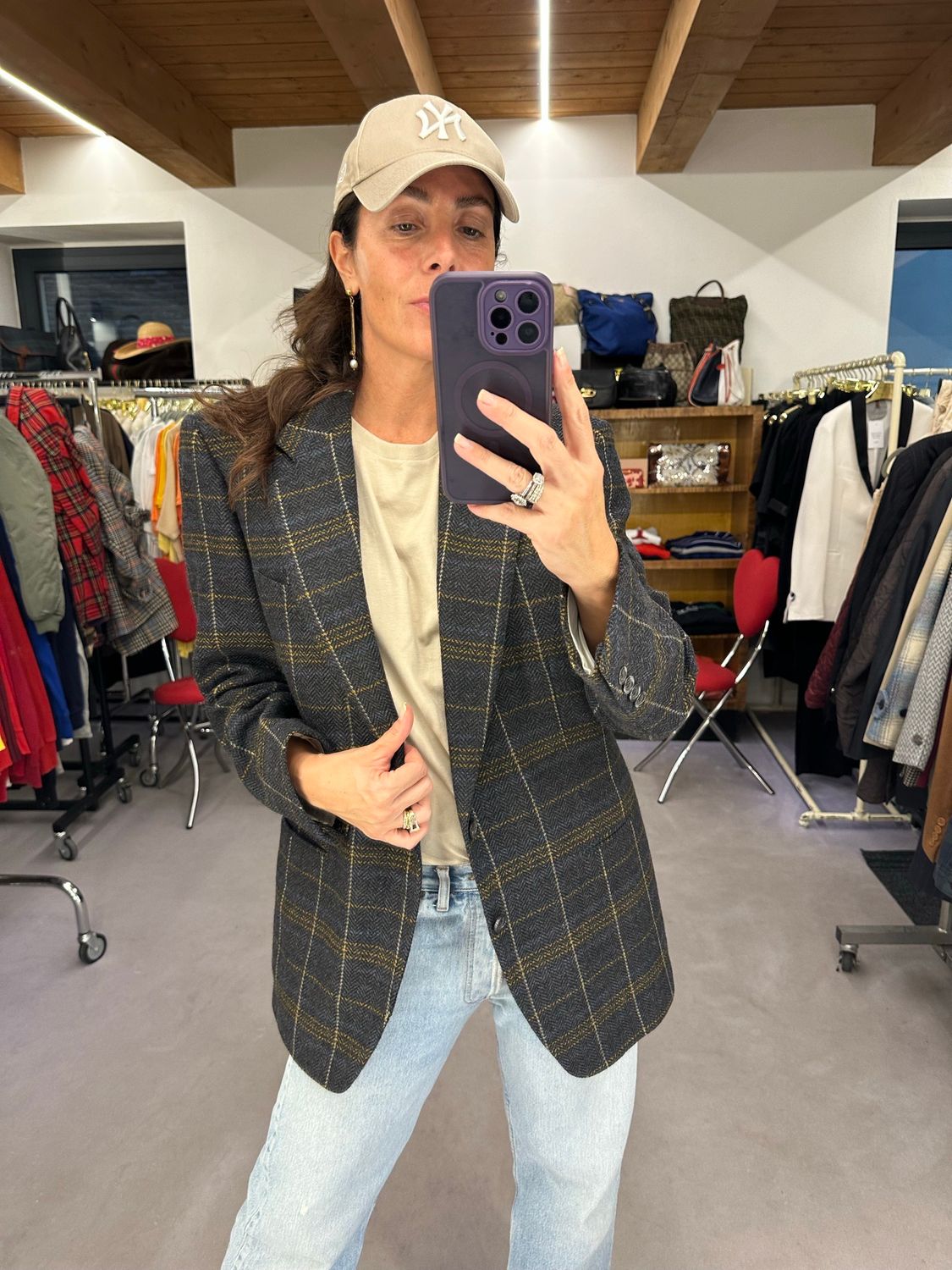 BLAZER SCOZZESE CANALI UNISEX TG 50 PURA LANA VERGINE