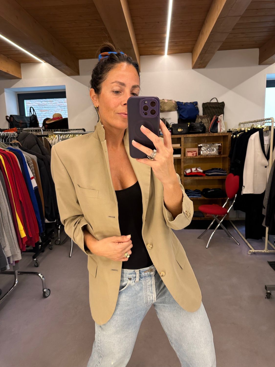 BLAZER POLO RALPH LAUREN COTONE INVERNALE GREIGE