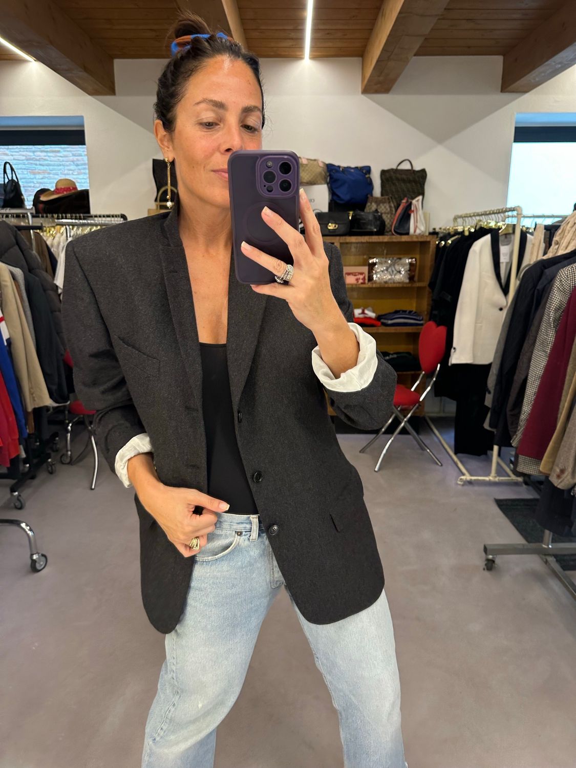 BLAZER PIERRE CARDINE GRIGIO BLU UNISEX 