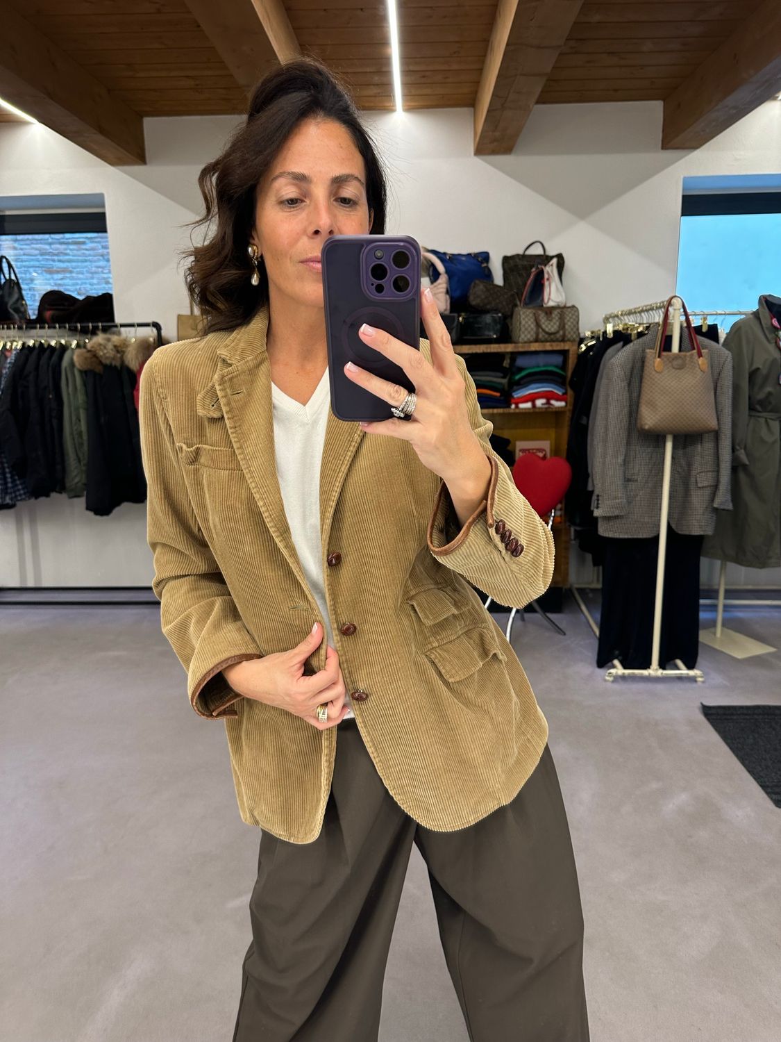 GIACCA VELLUTO CAMMELLO RALPH LAUREN