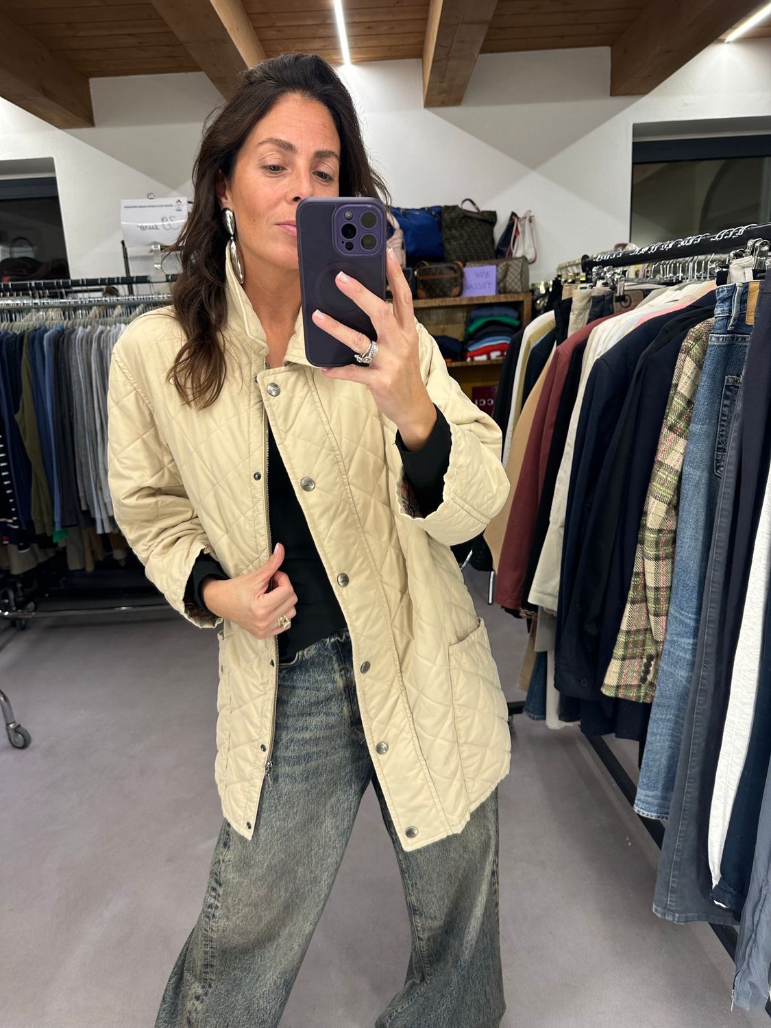TRAPUNTINO BURBERRY VINTAGE DONNA CREMA INTERNO CHECK MINI
