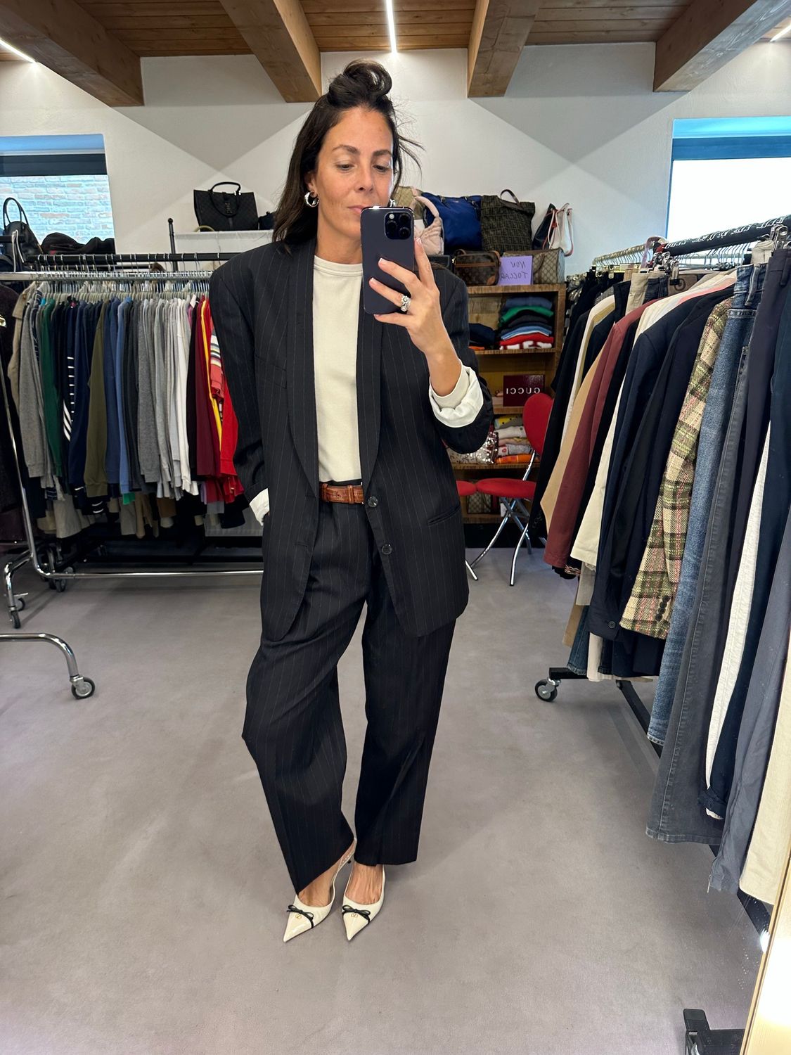TAILLEUR GIACCA PANTALONE PROFILO GESSATO UNISEX