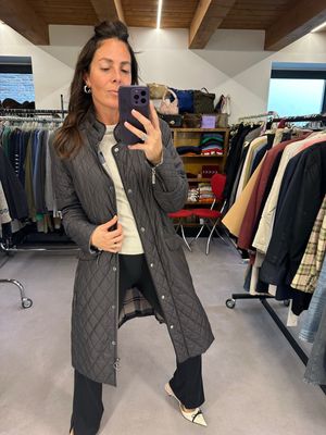 CAPPOTTINO TRAPUNTINO BARBOUR DONNA GRIGIO SCURO FINISH OPACO