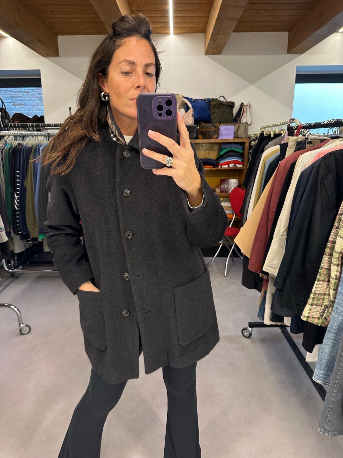 CAPPOTTO MIDI BURBERRY MISTO CASHMERE 