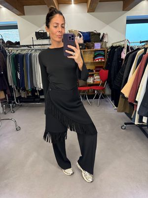 GONNA MAX MARA FRANGIA IN PELLE