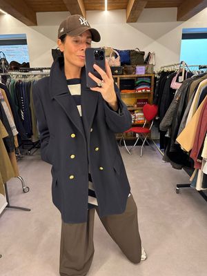 CAPPOTTO PEACOAT ORIGINALE MARINA MILITARE PURA LANA BLU NOTTE