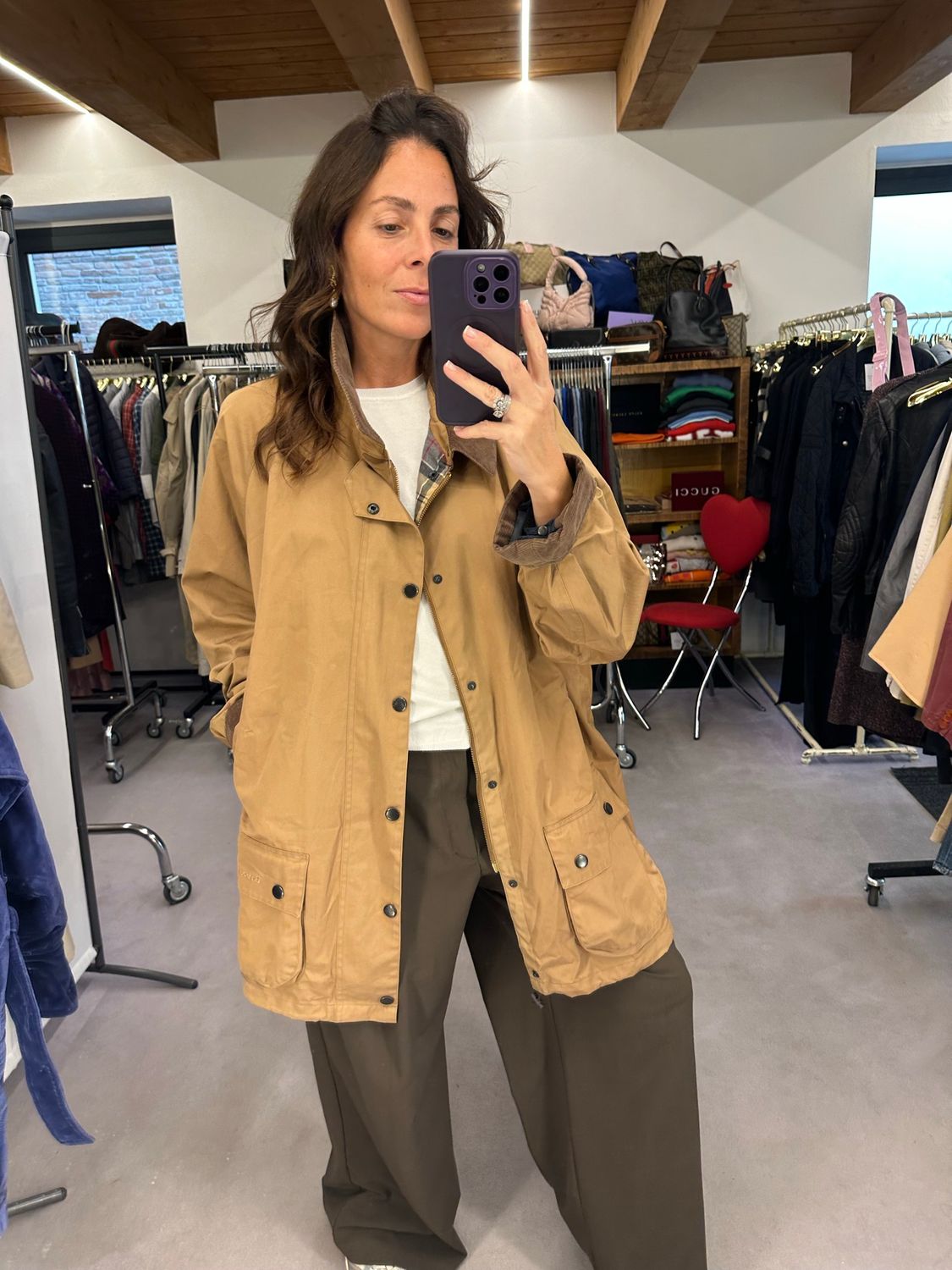 BARBOUR CAMMELLO TELA IMPERMEABILE TRASPIRANTE UNISEX TG XXL