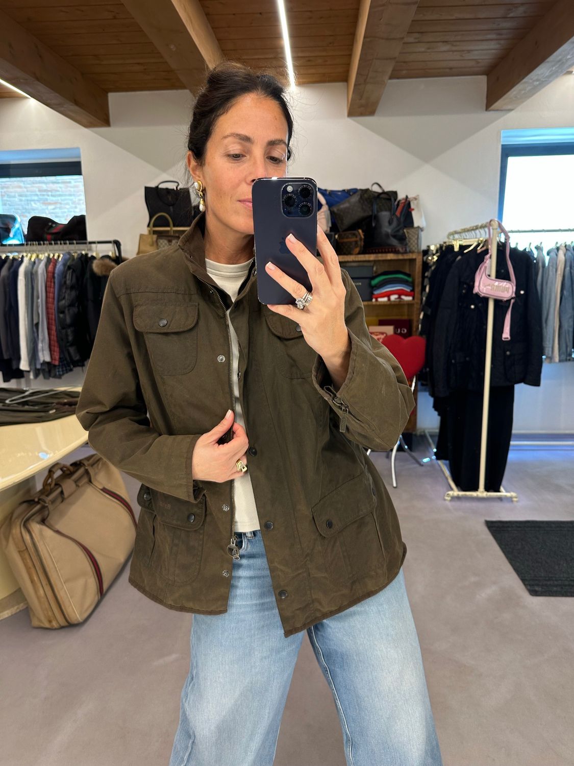 BARBOUR VERDE DONNA TG 48