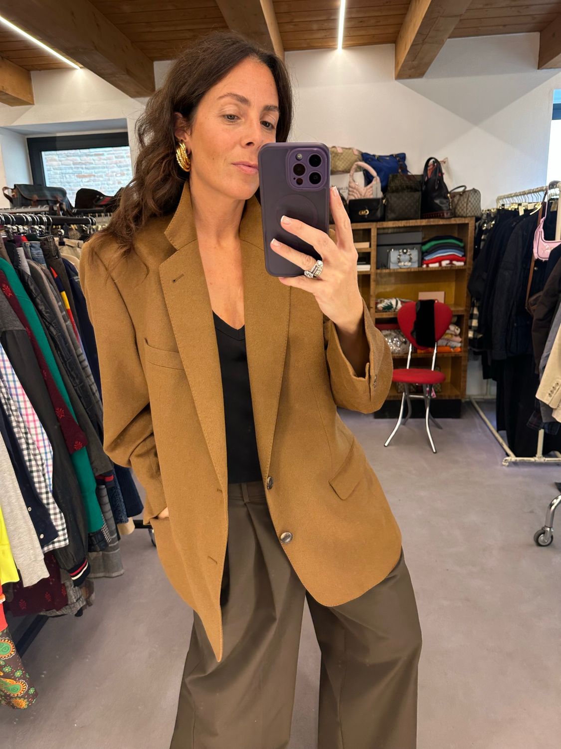 BLAZER SARTORIALE PURO CASHMERE CAMMELLO