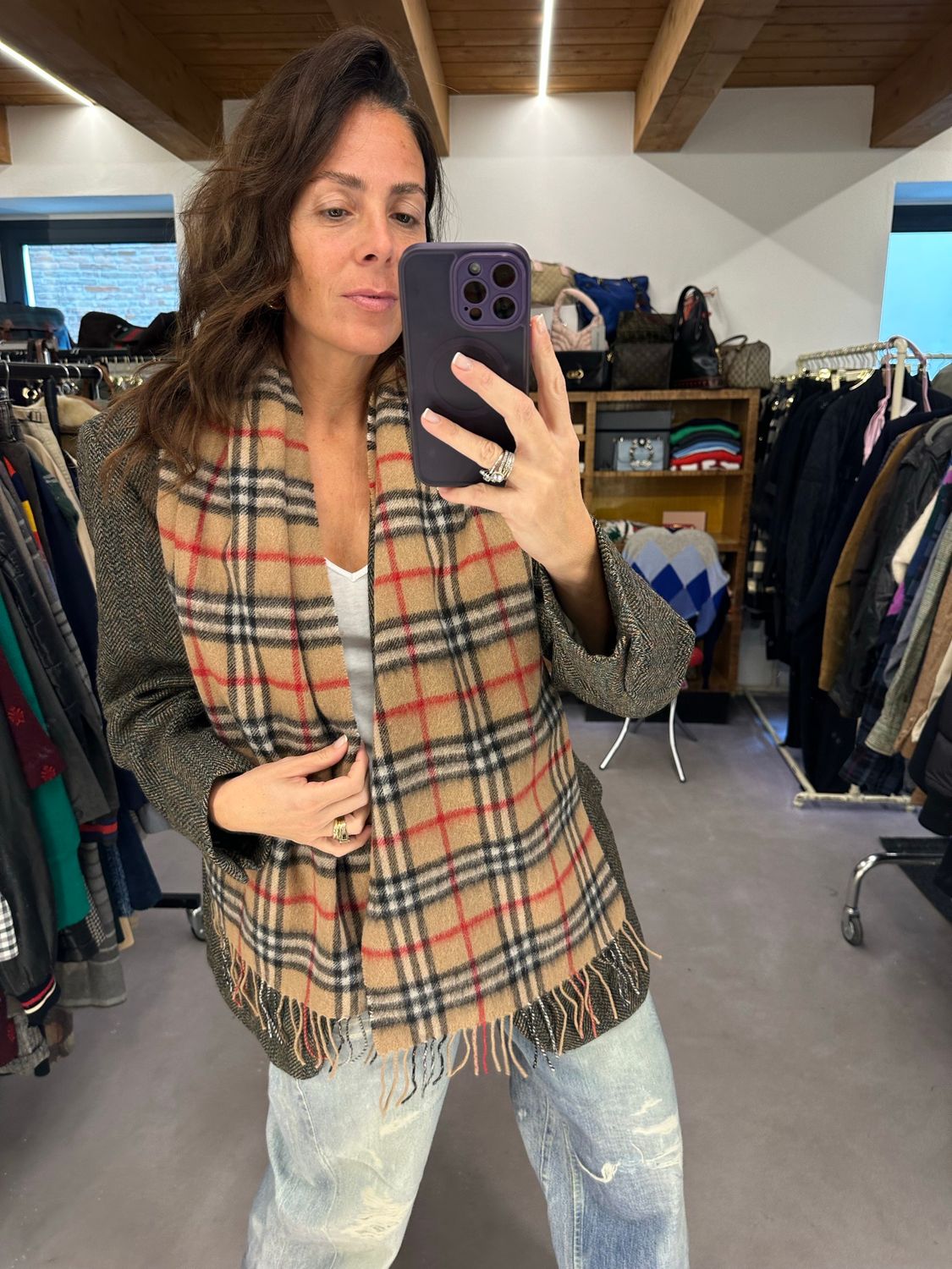 SCIARPA BURBERRY CHECK CLASSICO MISTO CASHMERE