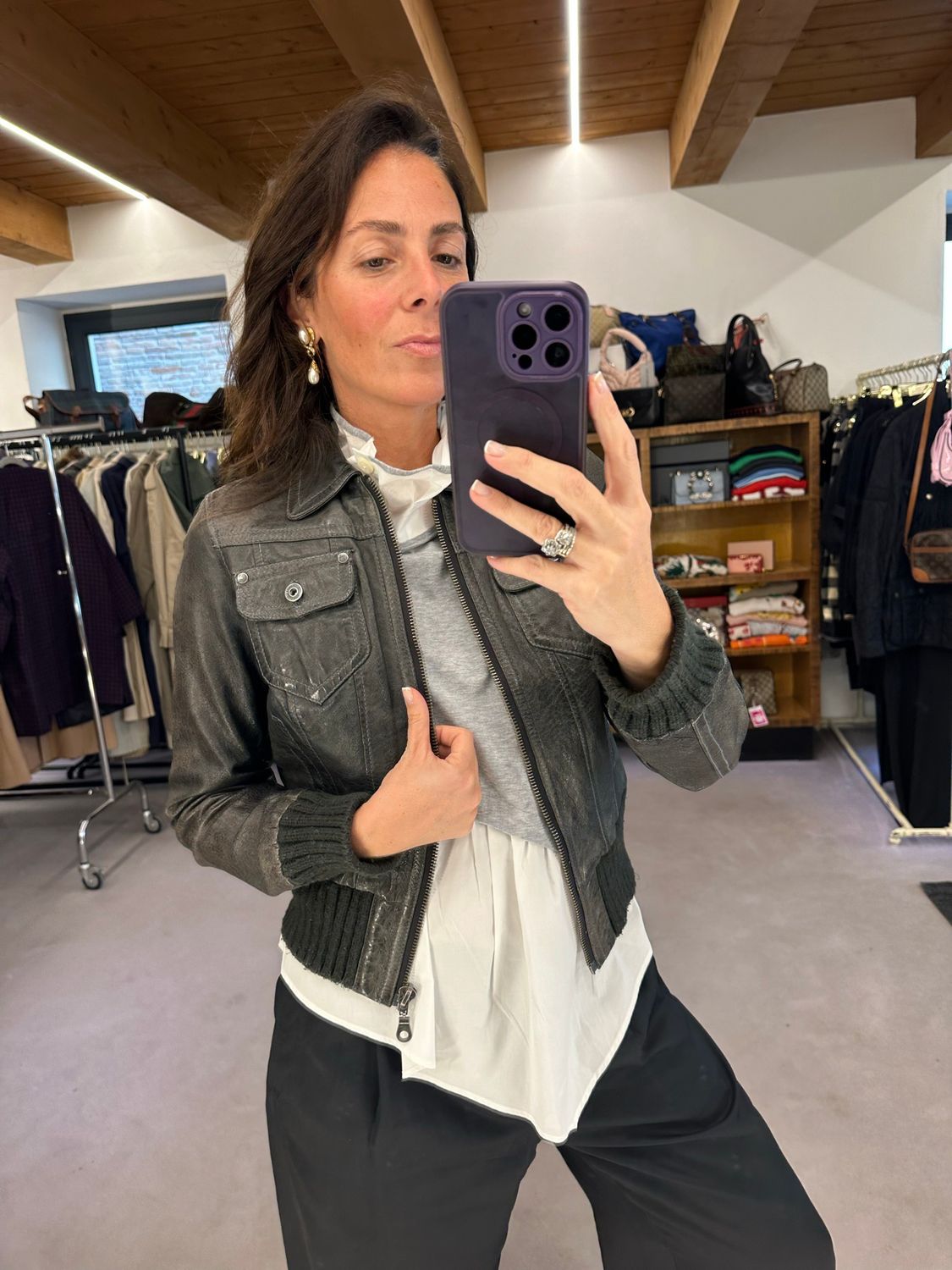 GIACCHETTO VERA PELLE VINTAGE DONNA 