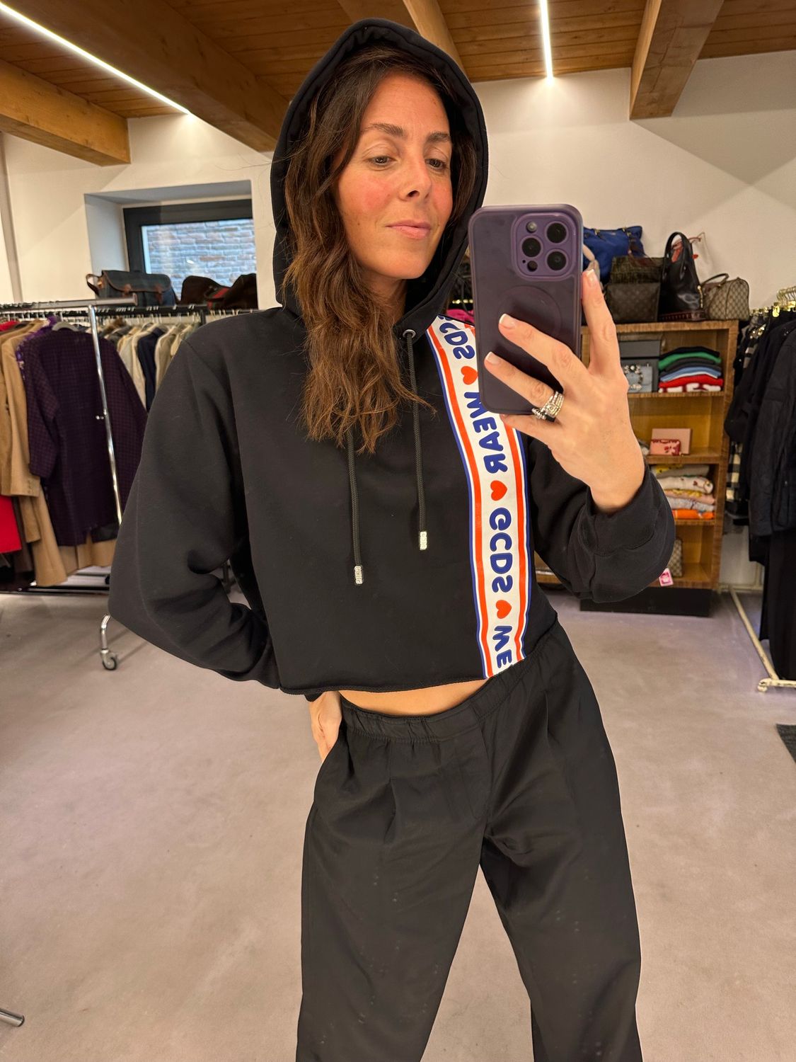 FELPA CROP GCDS NUOVA