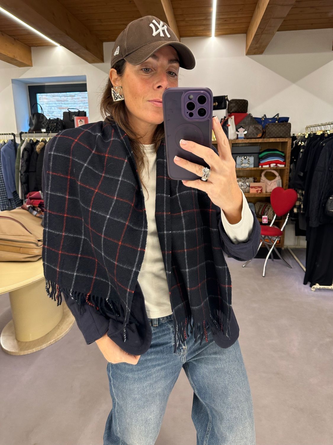SCIARPA BURBERRY PURO CASHMERE SCOZZESE BLU