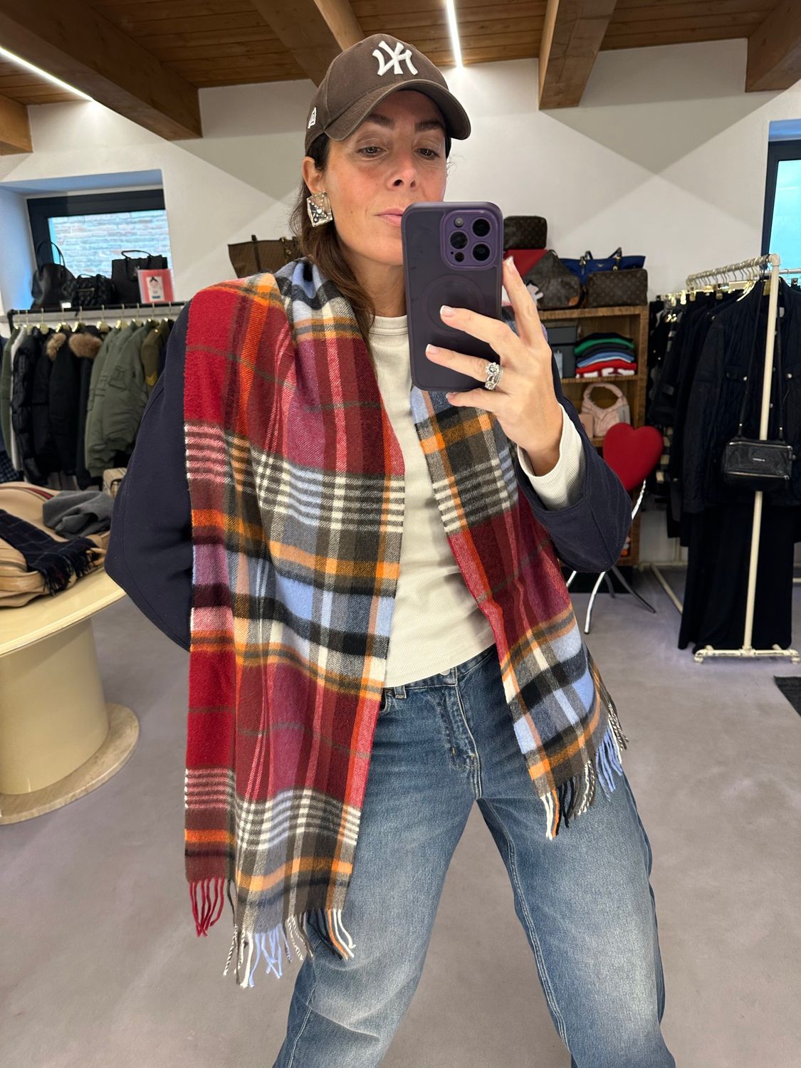 SCIARPA BARBOUR PURA LANA VERGINE SCOZZESE MULTICOLOR MAXI