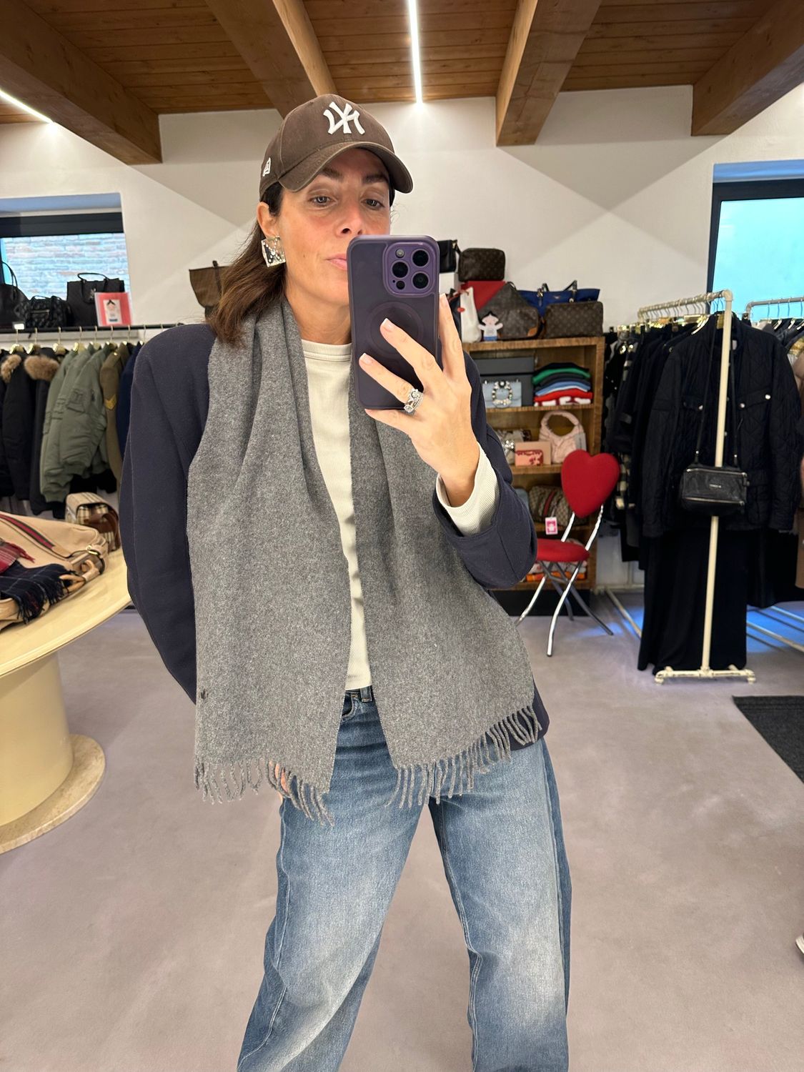 SCIARPA BURBERRY PURA LANA VERGINE GRIGIO CHIARO