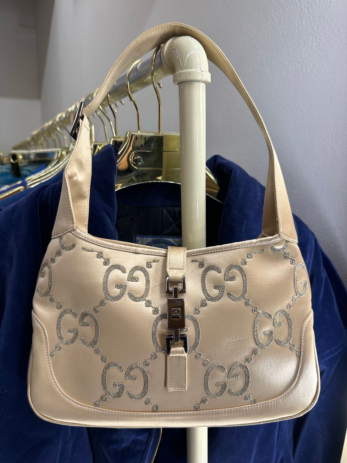 GUCCI JACKIE SETA AVORIO MONOGRAM MAXI
