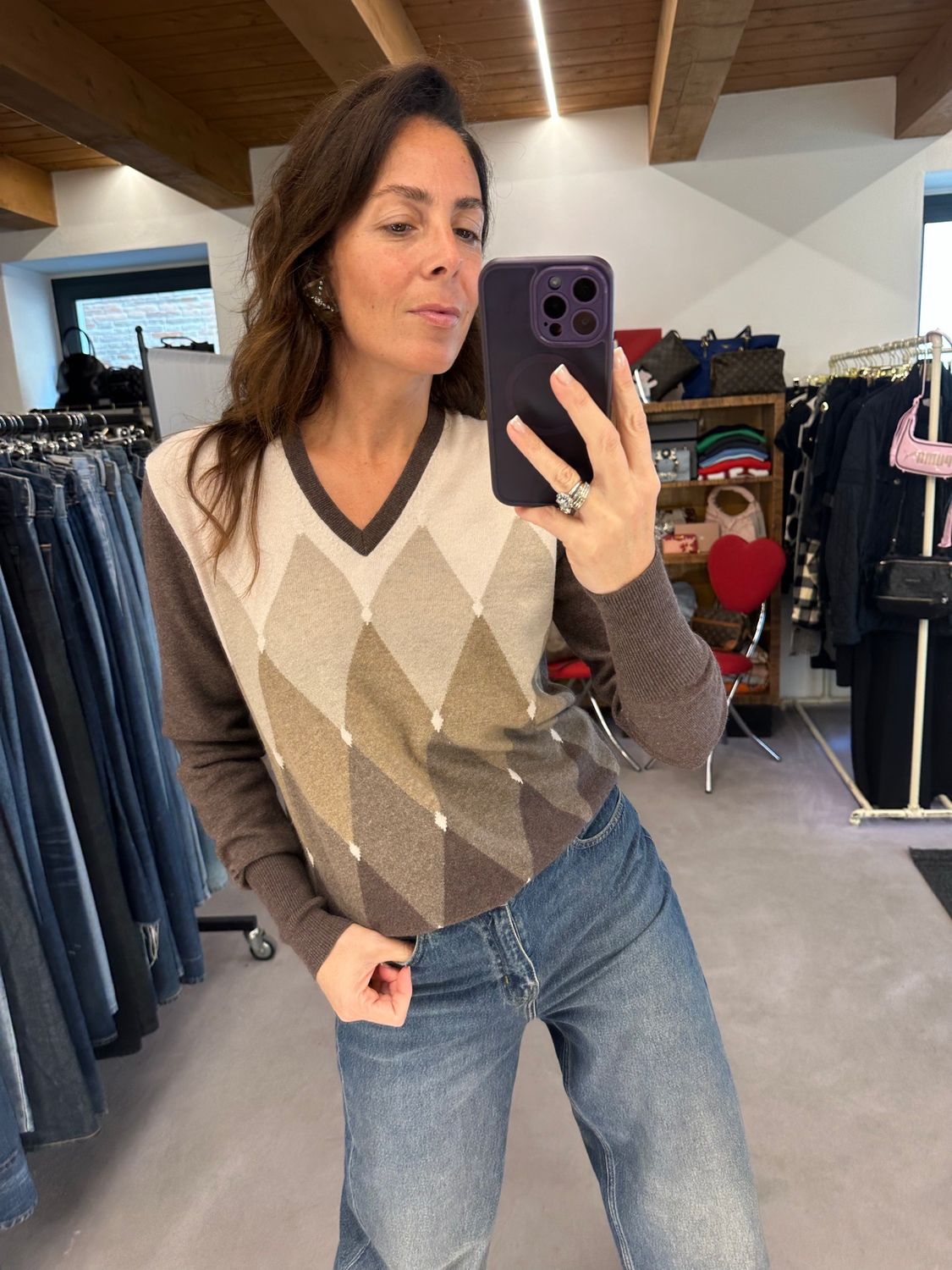 V NECK BALLANTYNE PURO CASHMERE