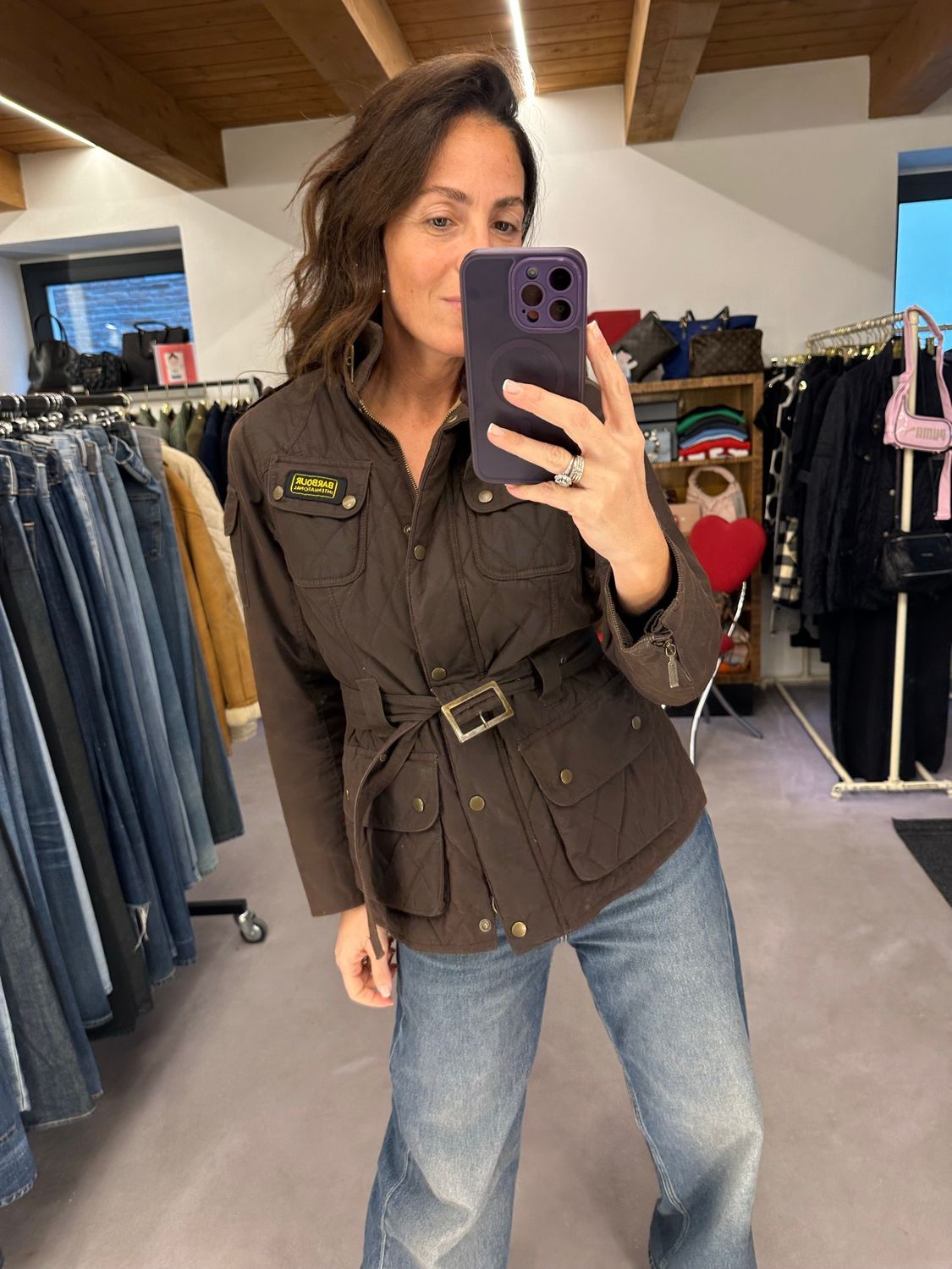 BARBOUR DONNA MARRONE TG 42