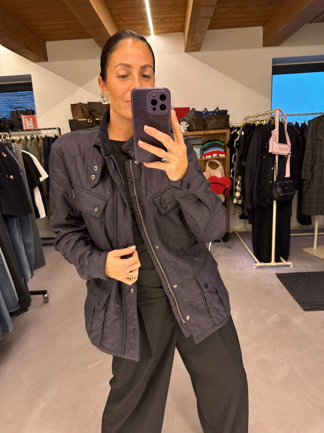 TRAPUNTINO BARBOUR BLU TG L UNISEX