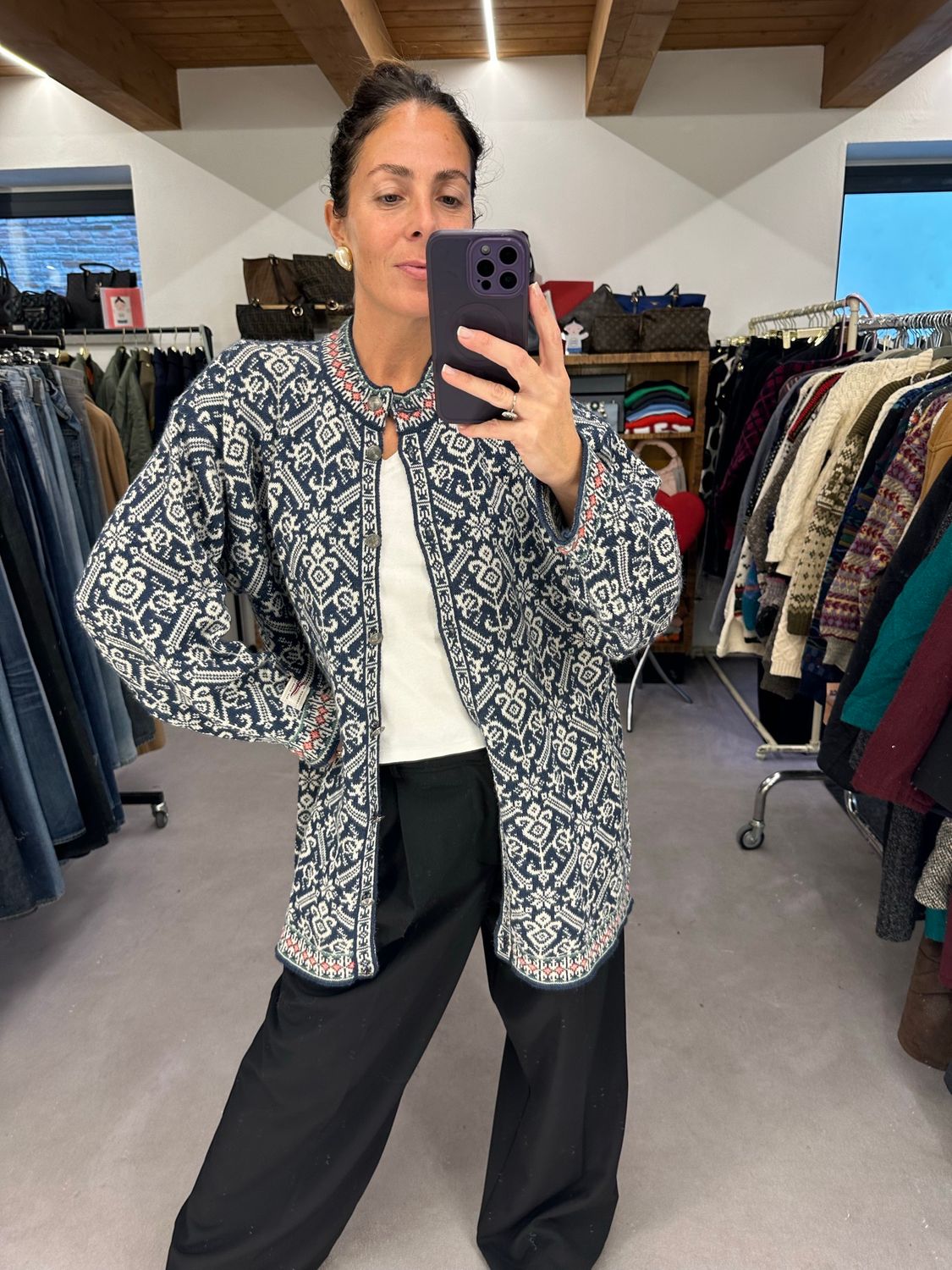 CARDIGAN LUNGO NORVEGESE DONNA TG XL