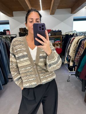 CARDIGAN VINTAGE PURA LANA FANTASIA UNISEX TG M