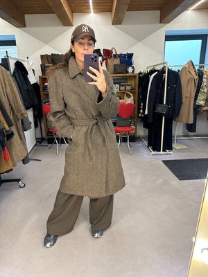 CAPPOTTO SPINATO MARRONE CHARLES VALENTINO TG 52 UNISEX