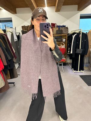 SCIARPA BARBOUR PURA LANA VERGINE TINTA UNITA LAVANDA