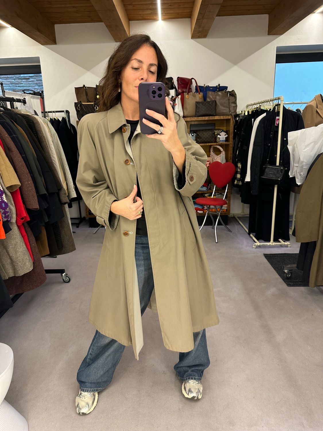 TRENCH VINTAGE DONNA DOUBLE FACE 