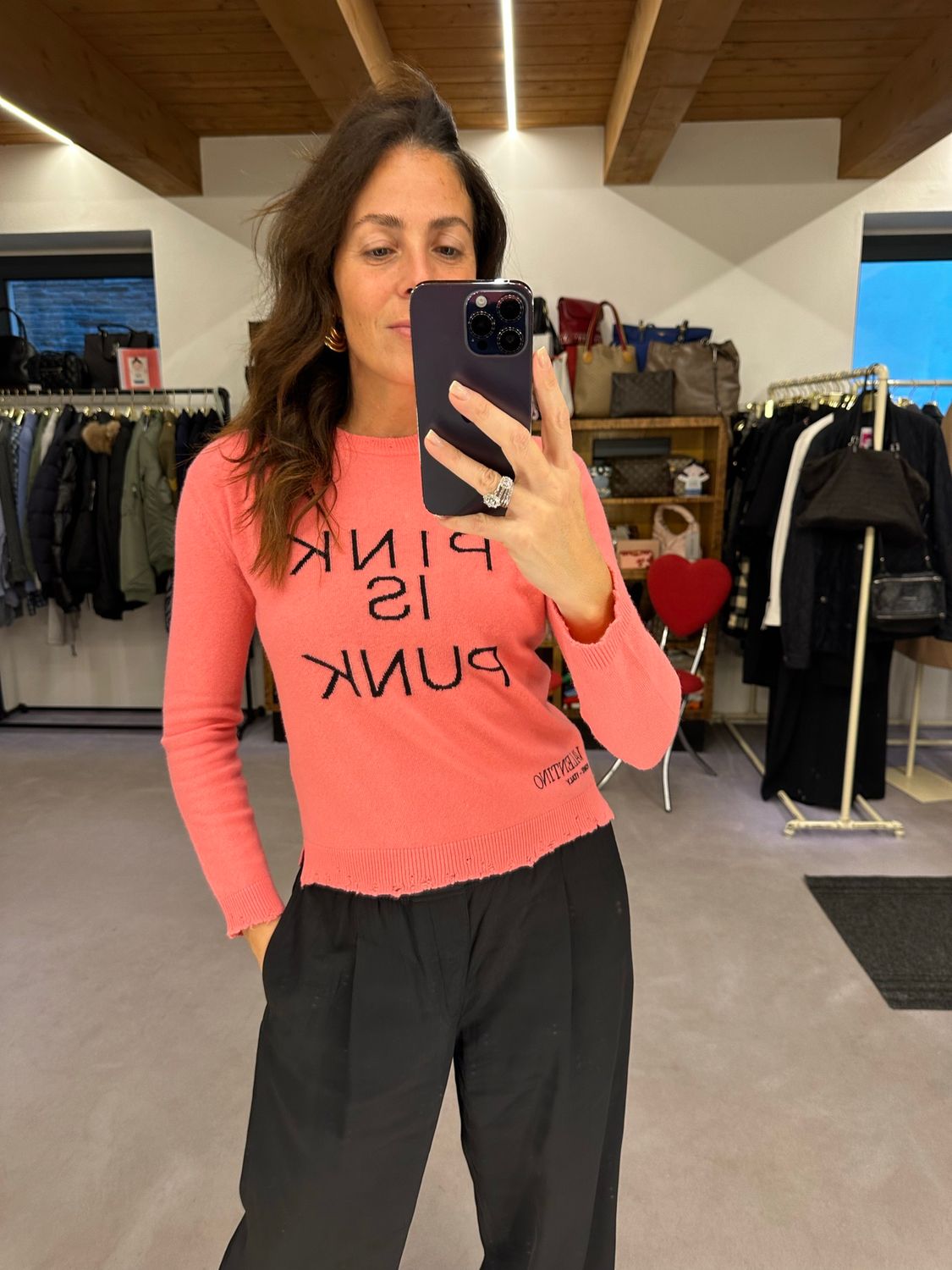 MAGLIONCINO VALENTINO ROCKSTUD ROSA