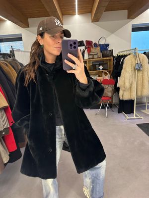 PELLICCIA ECOLOGICA VINTAGE NERA