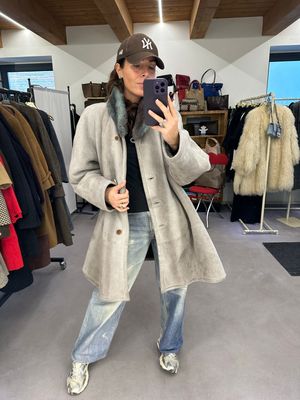 MONTONE VINTAGE GRIGIO PERLA SFUMATO AZZURRO