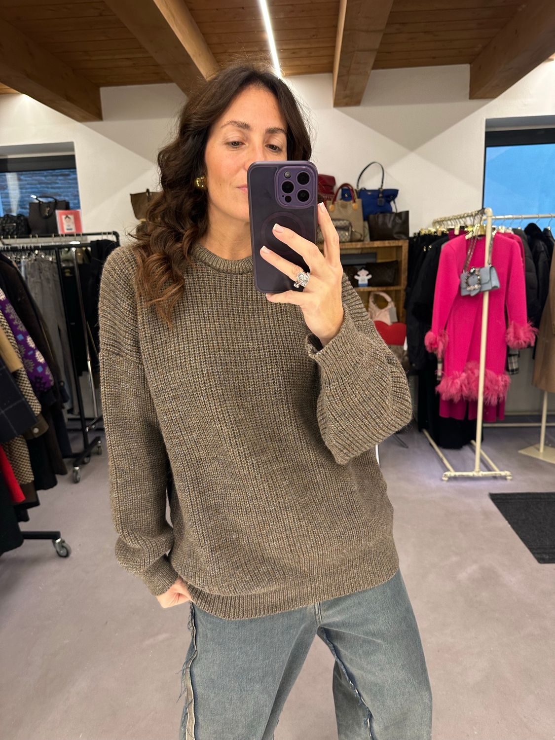 GIROCOLLO BARBOUR TORTORA PURA LANA VERGINE UNISEX TG XL