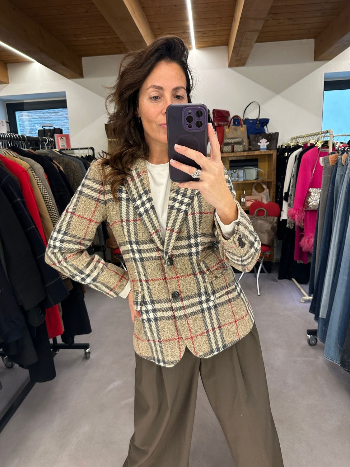 GIACCA BURBERRY FANTASIA TG 44 DONNA