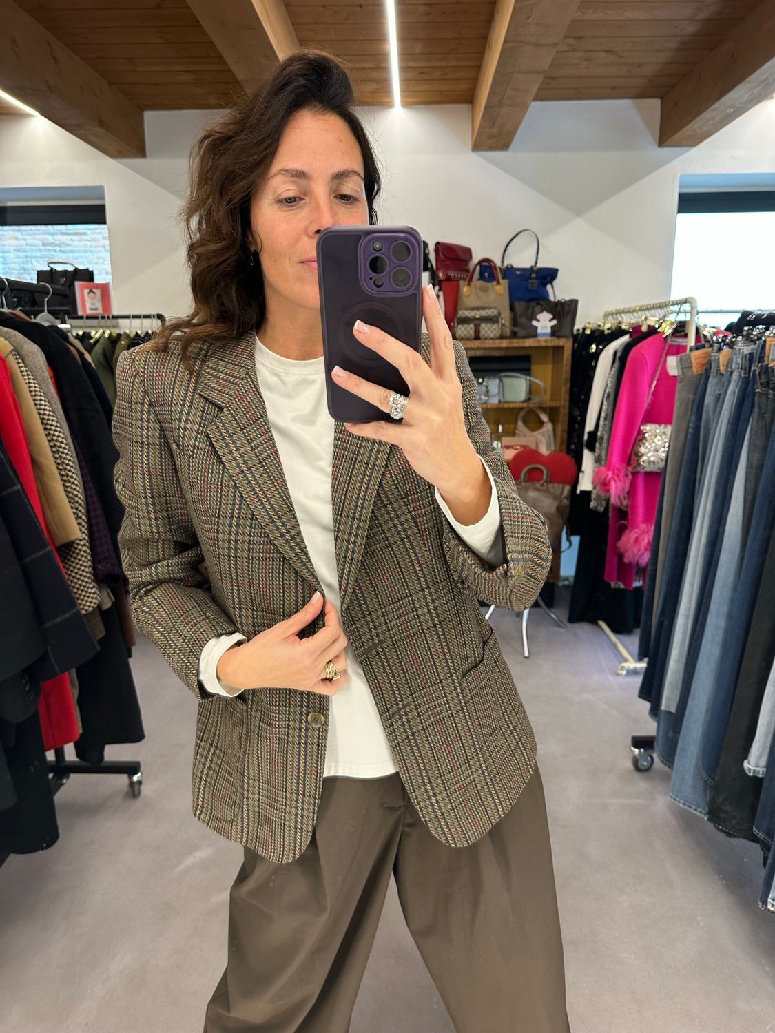 BLAZER DAKS LONDON PIED DE POULE MULTICOLOR 