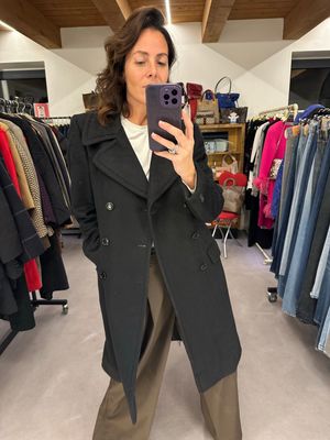 CAPPOTTO VINTAGE NERO MARZOTTO CONFEZIONI