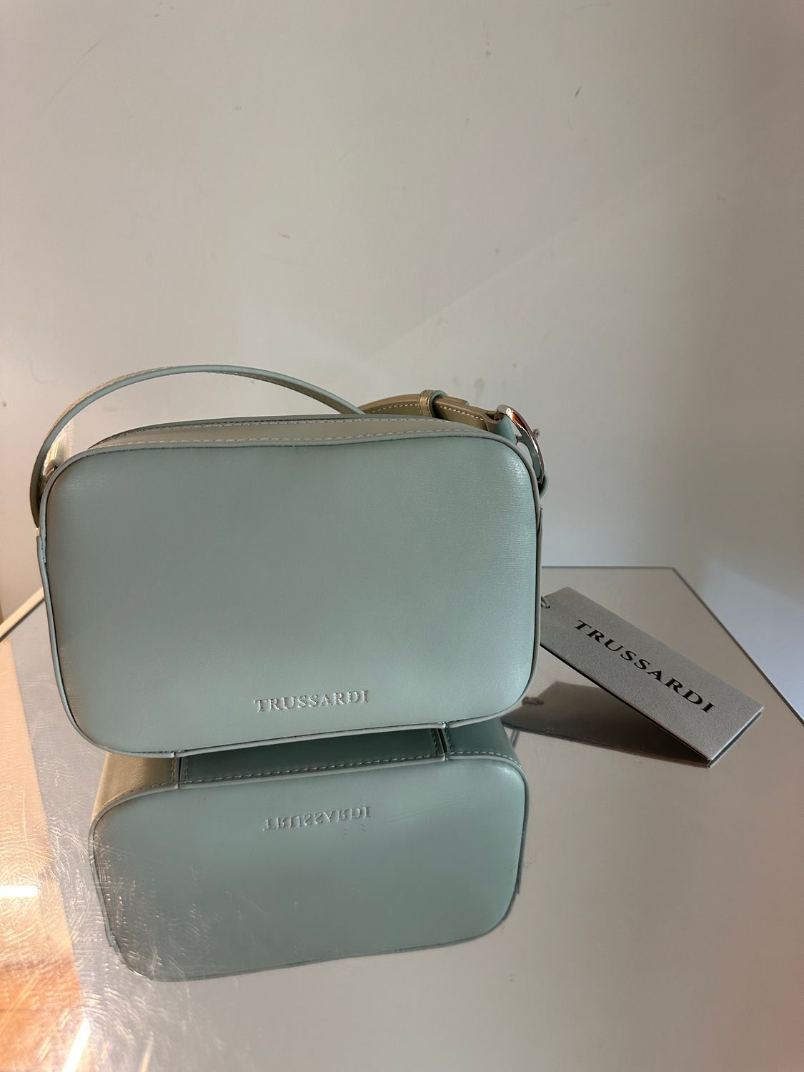 CAMERA BAG TRUSSARDI PELLE SALVIA - SPECIAL PRICE