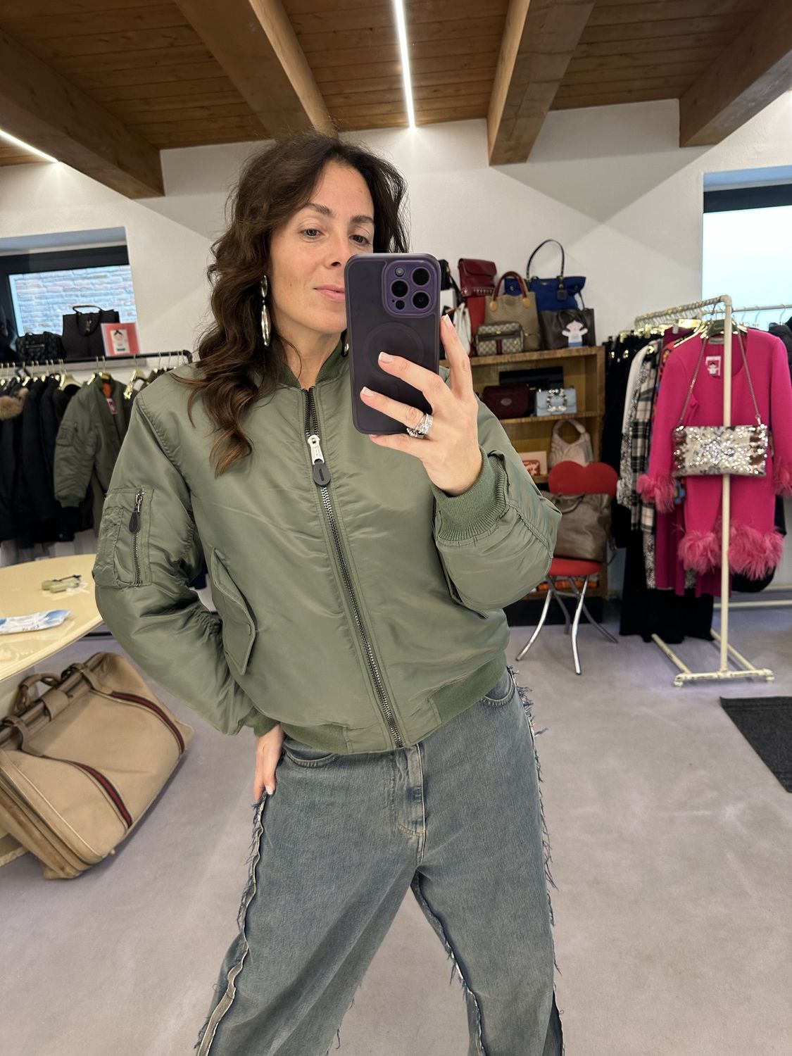 BOMBER CLASSICO VERDE TG S