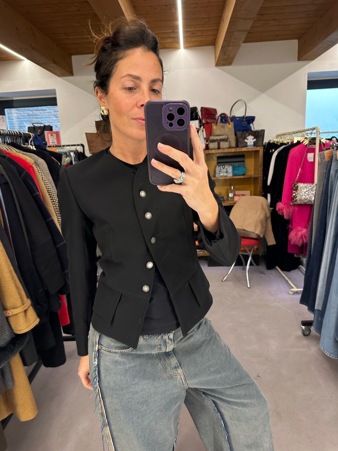 GIACCA LOUIS VUITTON BOTTONI ARGENTO LOGATI 