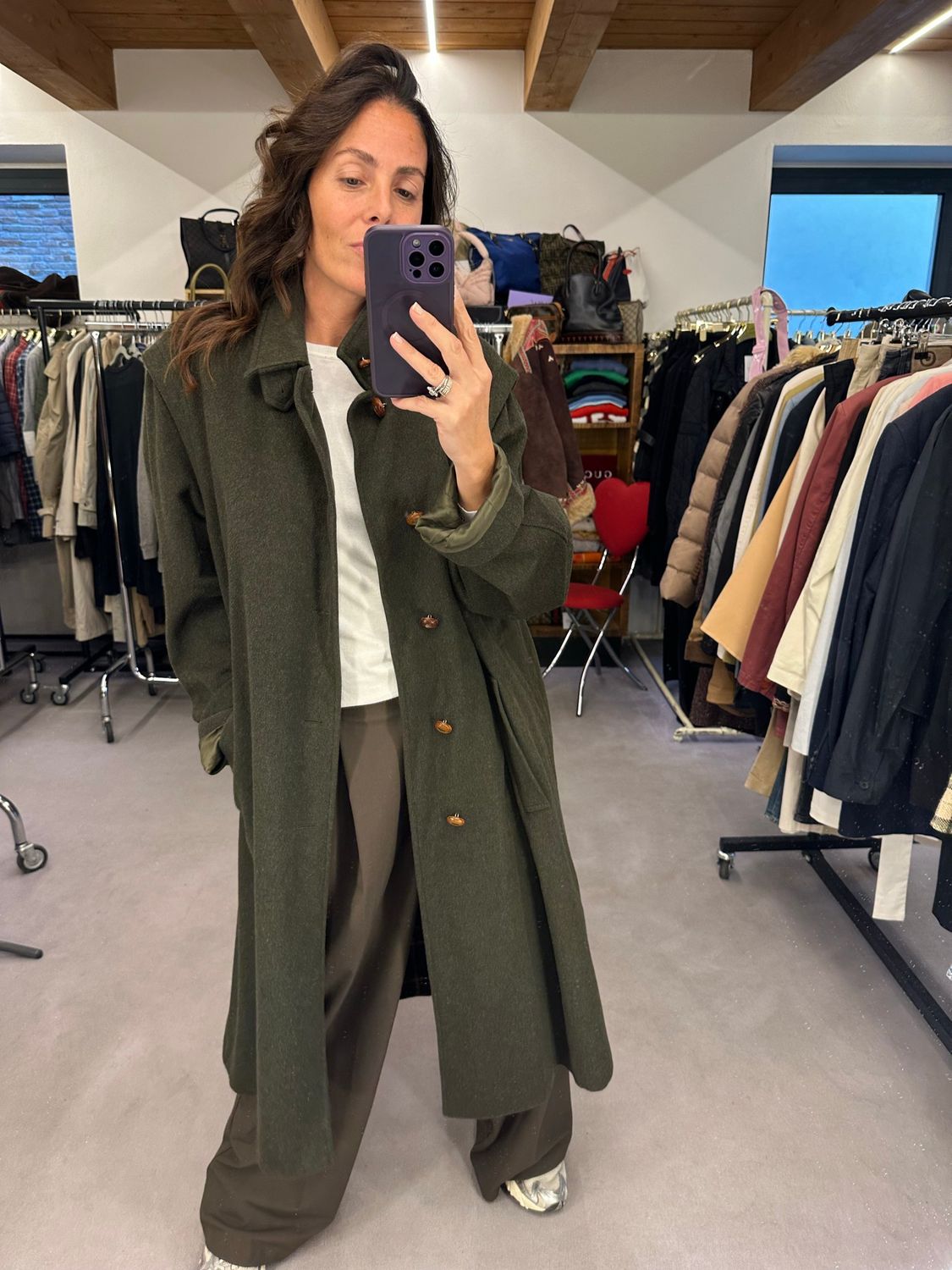 CAPPOTTO LODEN VERDE YSL