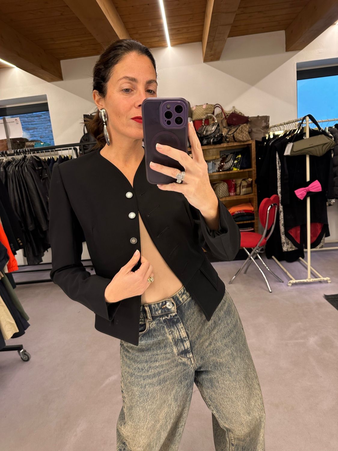 GIACCA LOUIS VUITTON NERA BOTTONI RIVETTO